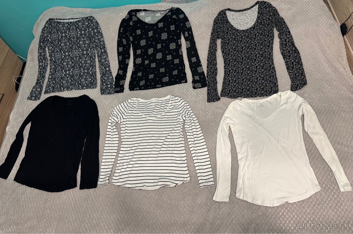 Balíček - 6x dámske tričko s dlhým rukávom