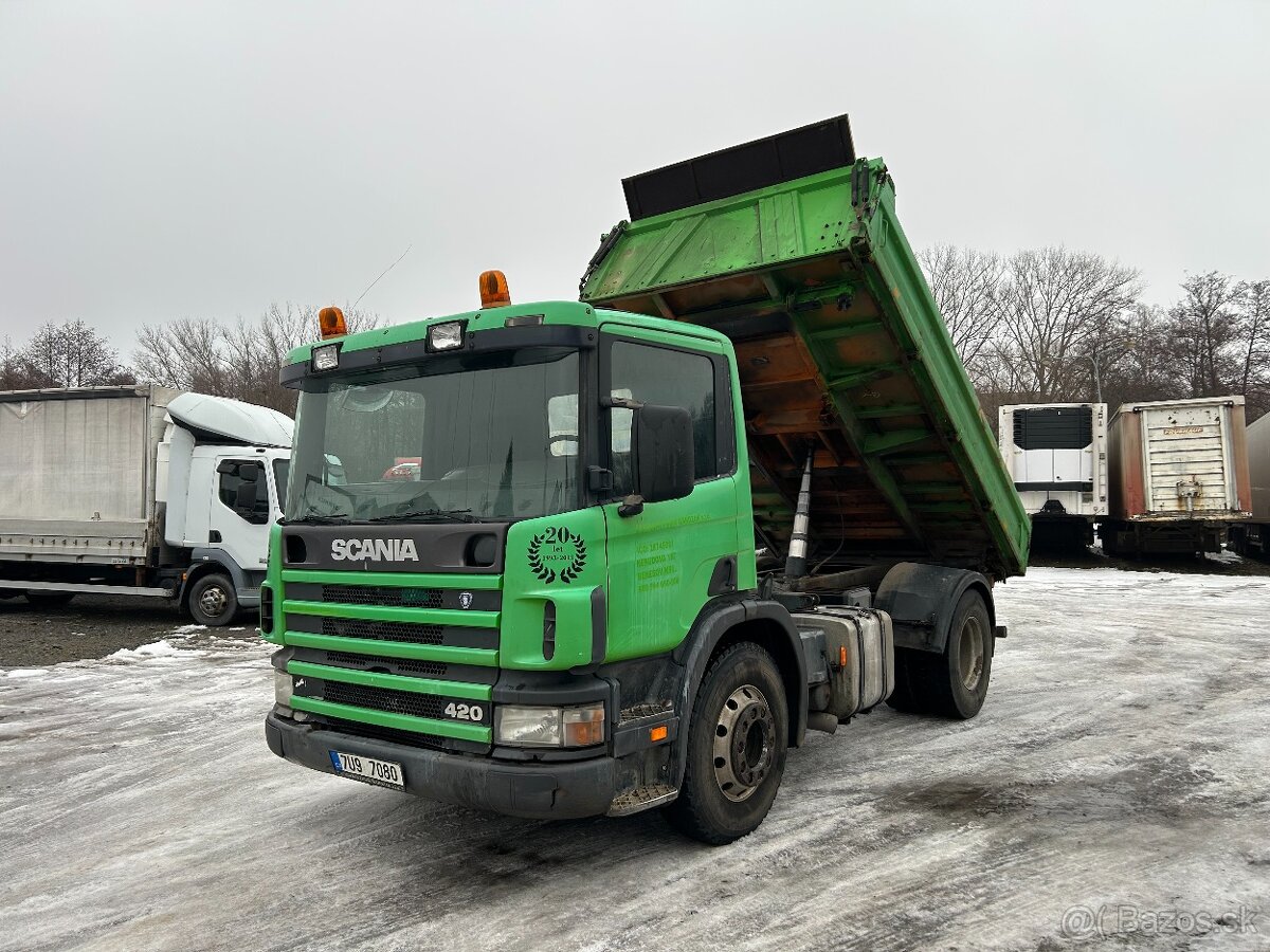 Scania P124G.420 3-STRANNÝ SKLÁPĚČ
