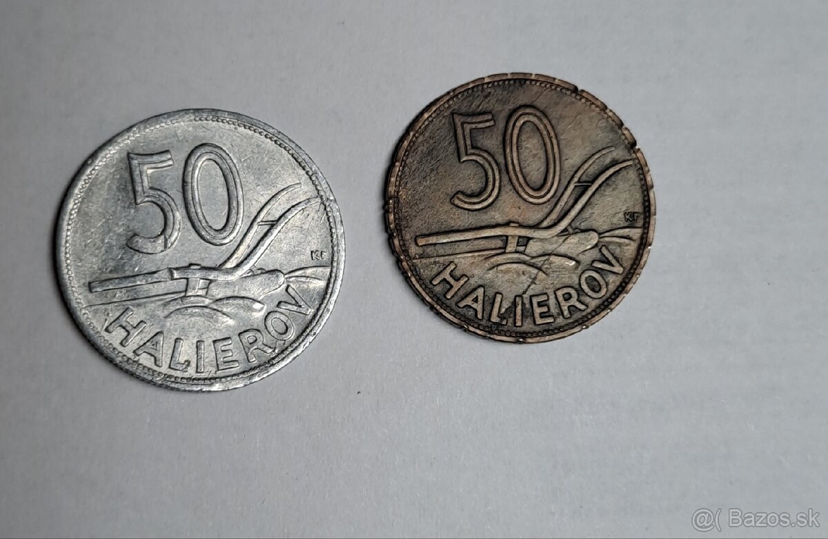 50 halier (haliere) slovenský štát