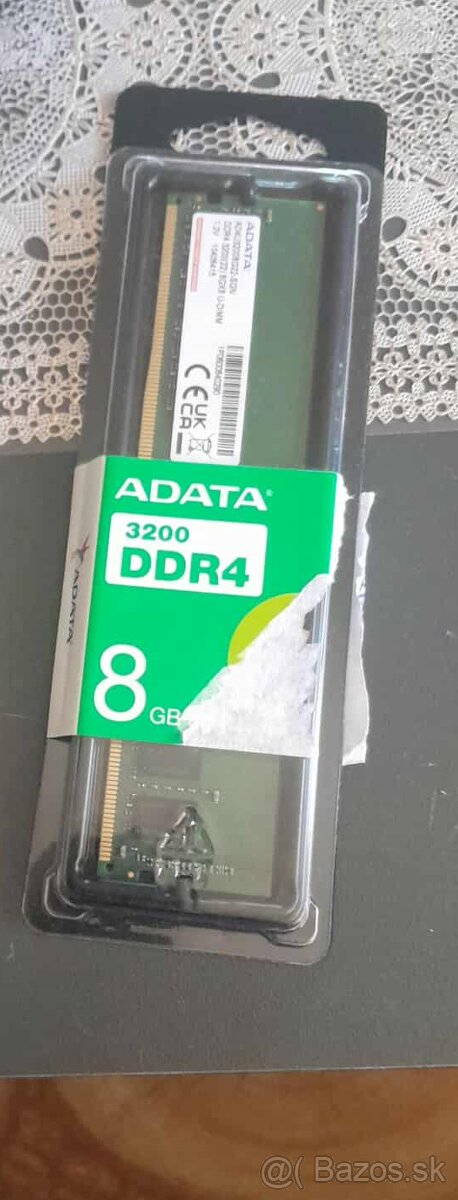 Nová pamäť RAM 8 GB DDR4 3200 MHz ADATA - cena dohodou