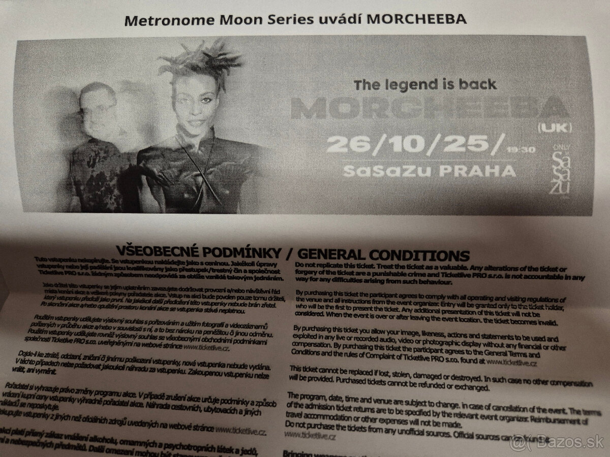 Koncert MORCHEEBA Praha 26.10.2025