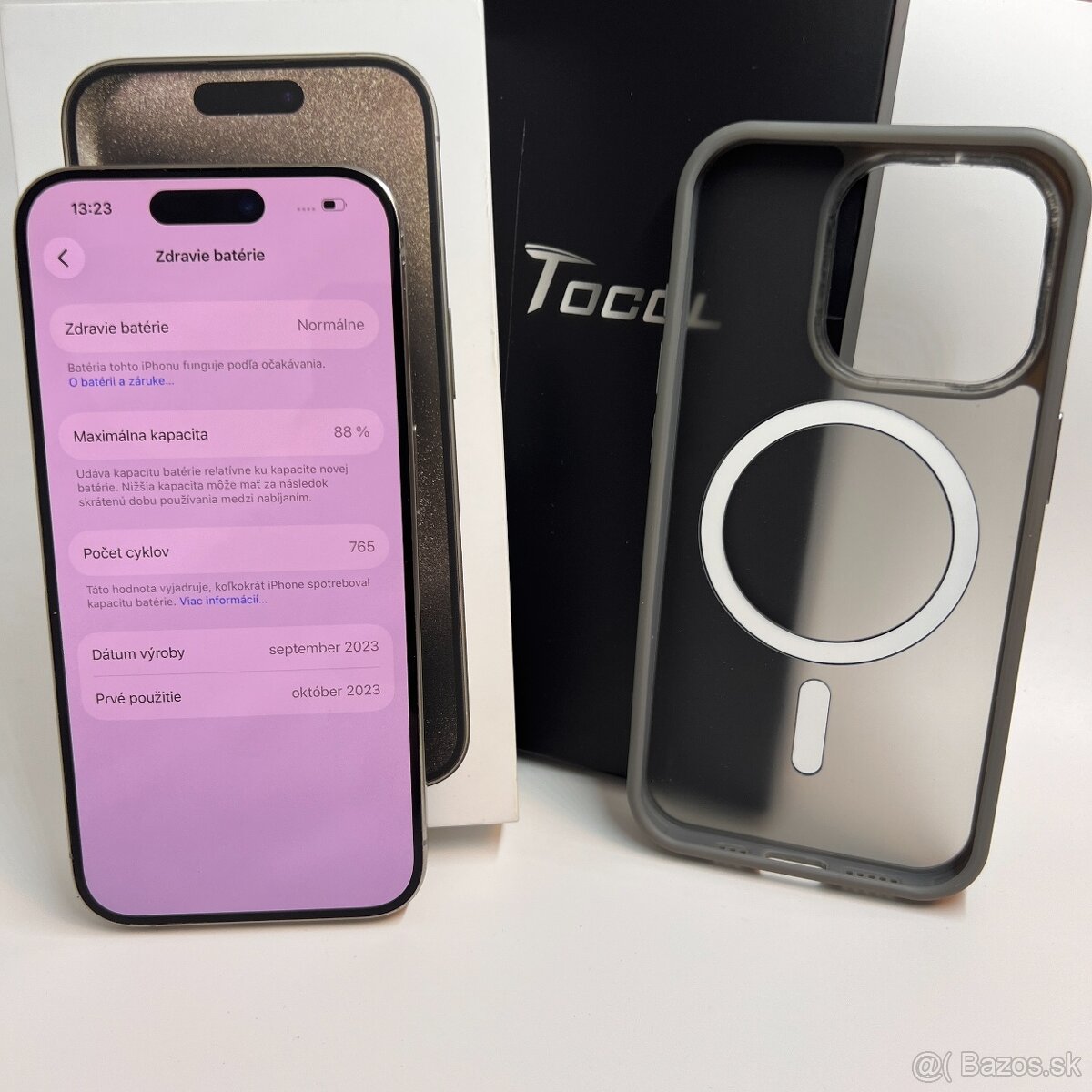 IPHONE 15 PRO NATURAL TITANIUM 512GB ZÁRUKA-VEĽMI DOBRÝ STAV