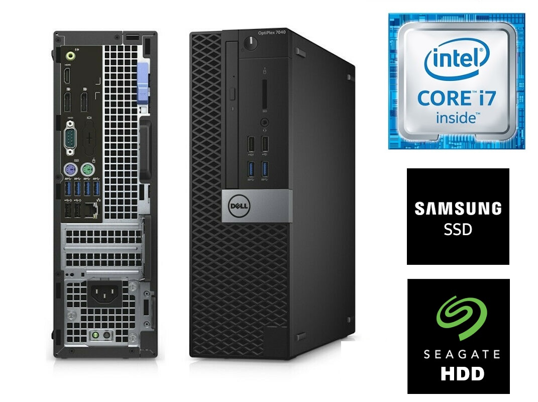 DELL OptiPlex 7040 SFF, i7-6700, 16GB RAM, 512GB SSD, RW,W11