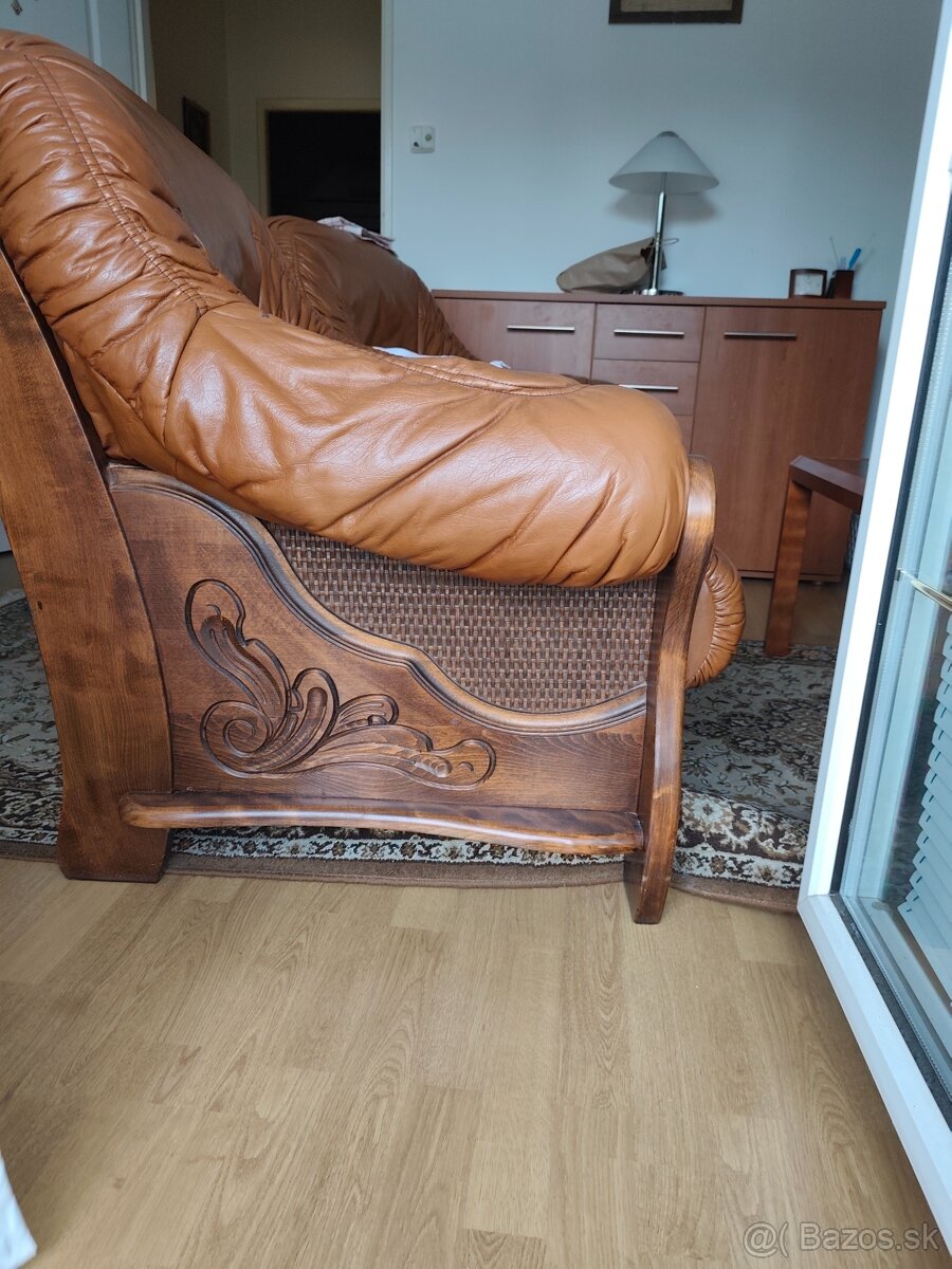 Kožená sedacia súprava 3+1+1