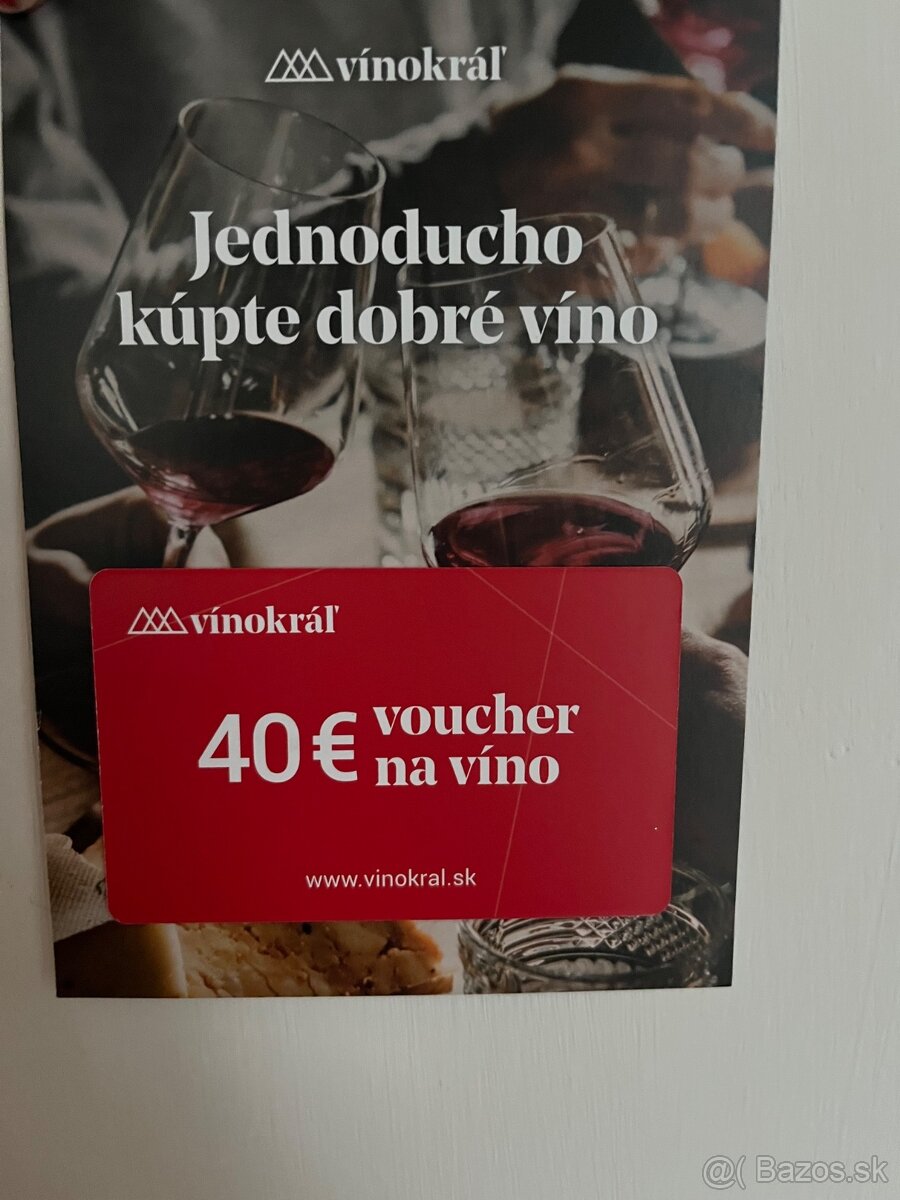 voucher na víno v hodnote 40 eur
