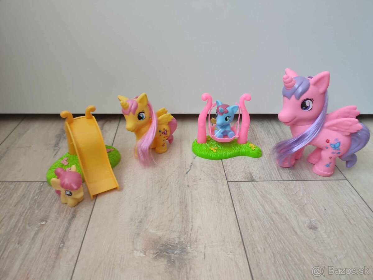 NOVÁ Sada My little pony, koníky s hojdačkou a šmýkačkou