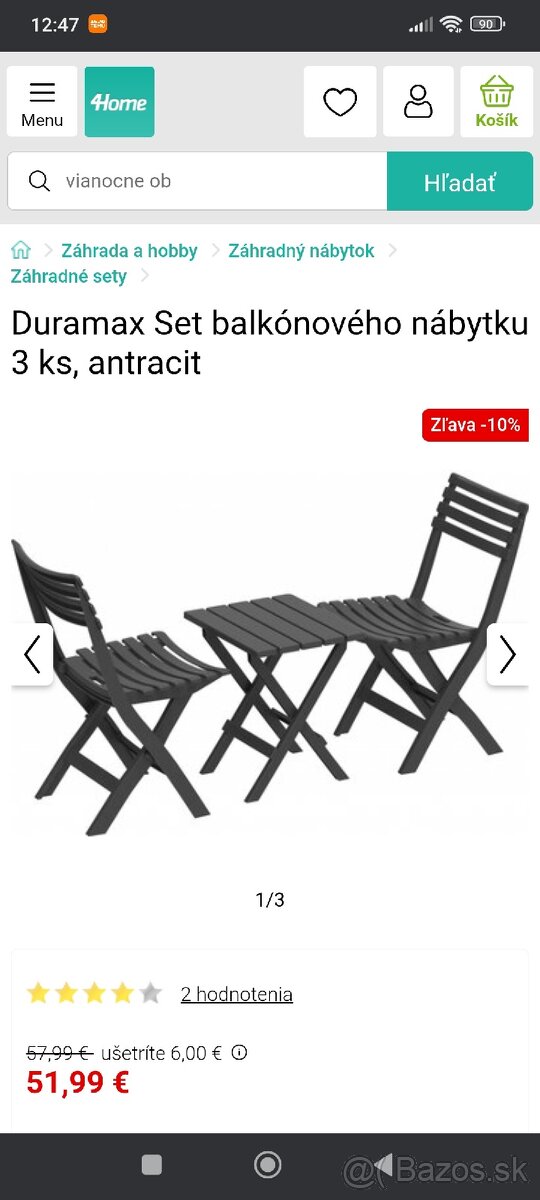 Záhradné/Balkónové sedenie