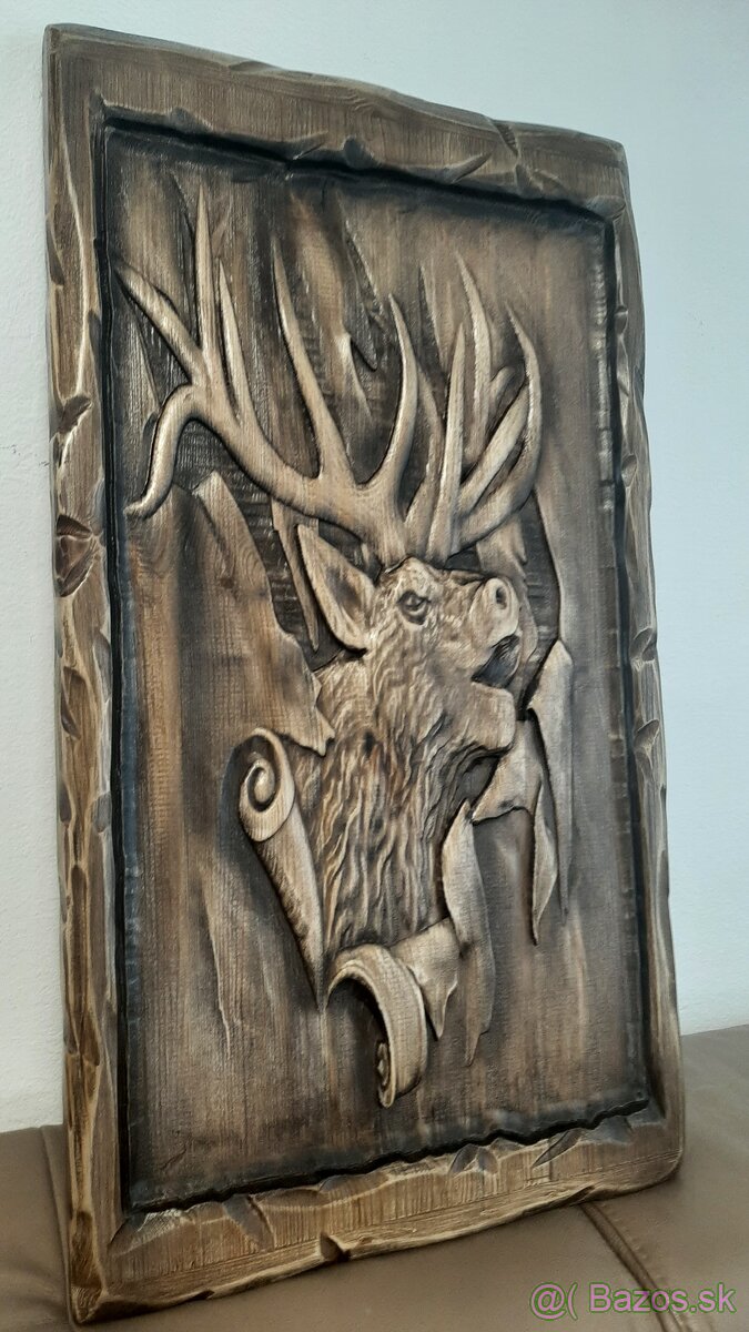 Drevený obraz Poľovnicke motivy 40×70vm