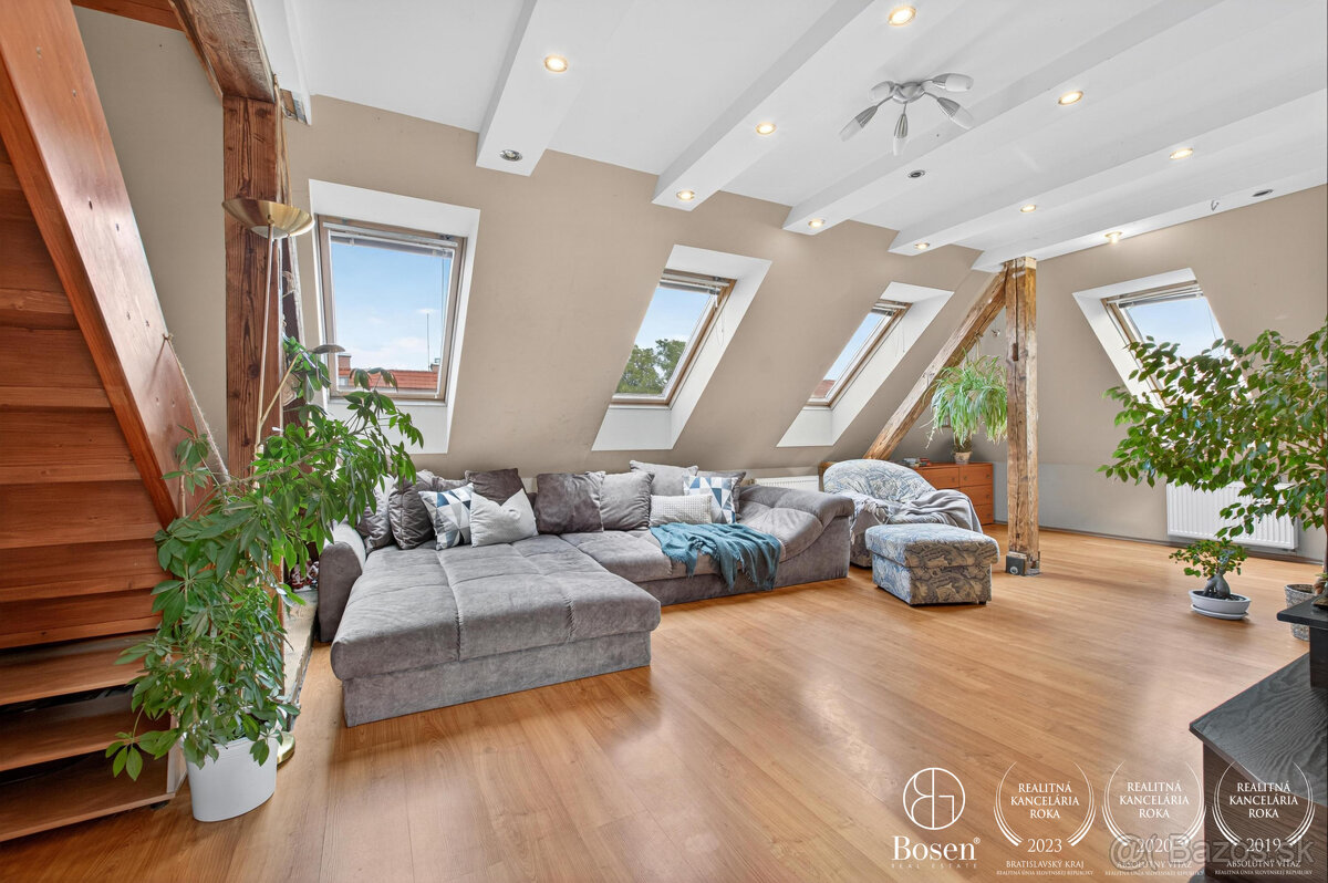 BOSEN | Priestranný 2 izbový byt s podkrovím, 119 m2, Nové M