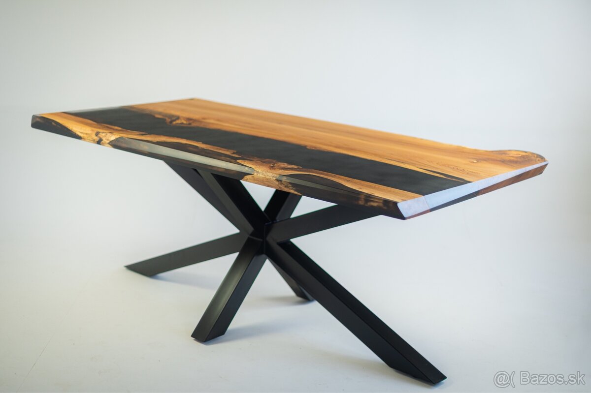 jedálenský stôl epoxidový stôl masívny nábytok