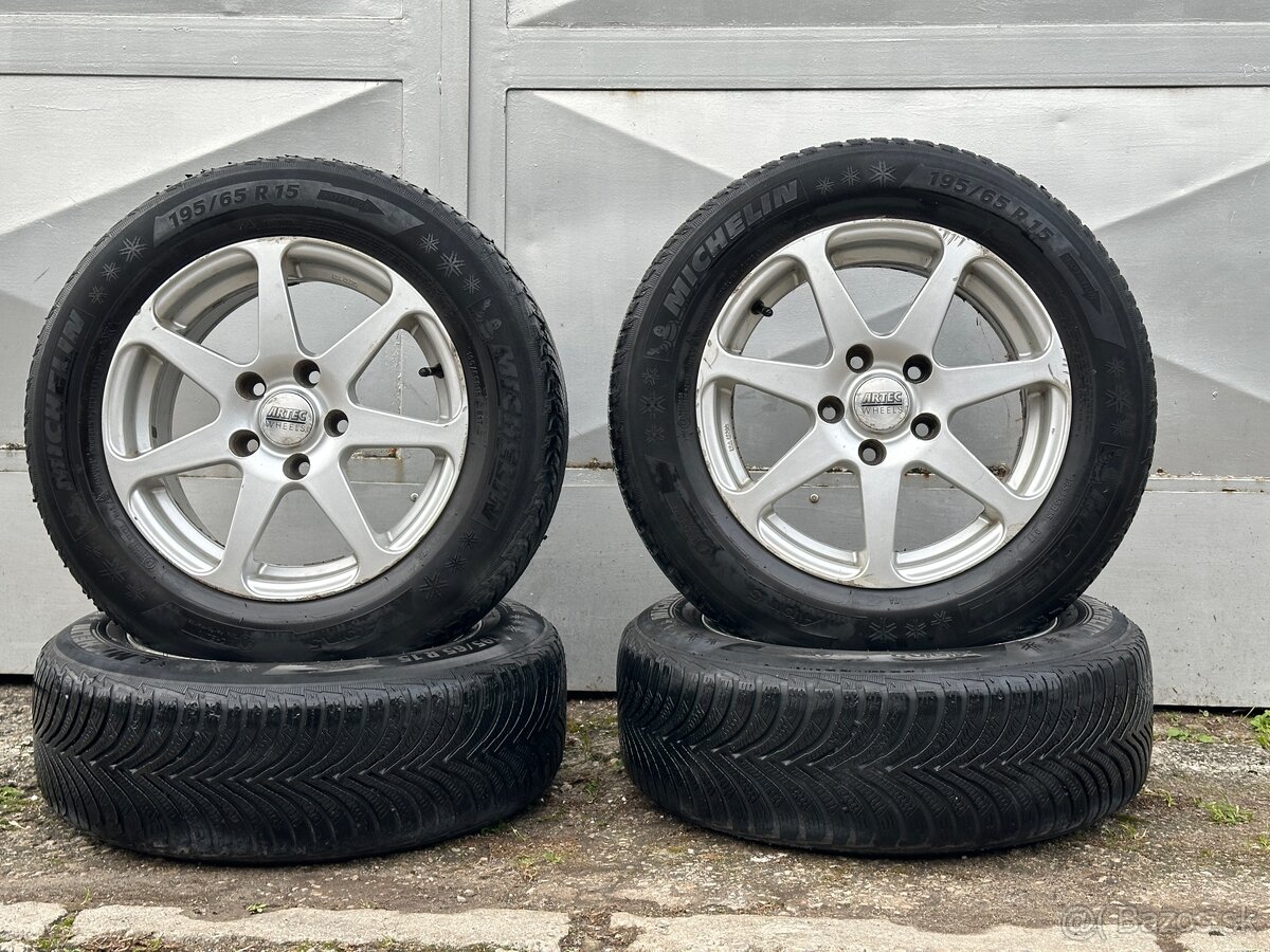 Disky Artec Wheels 5x112 R15 195/65 Michelin Alpin 5 Zimné