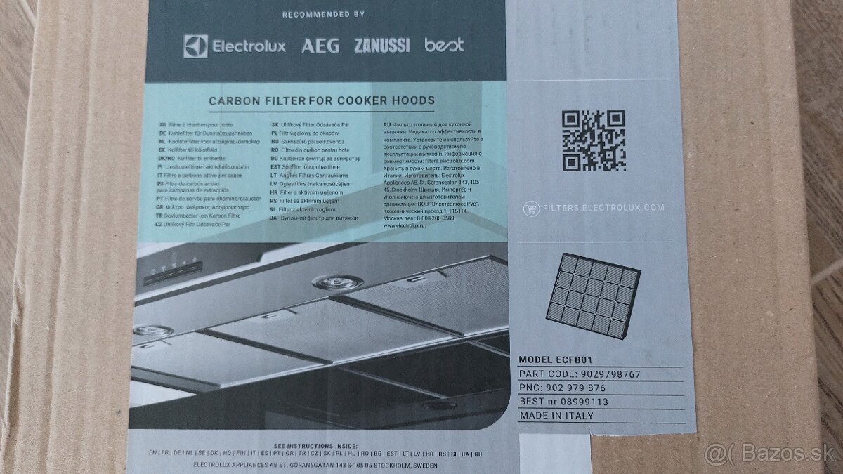 Filter na digestor model ECFB01 na electrolux aeg zanussi