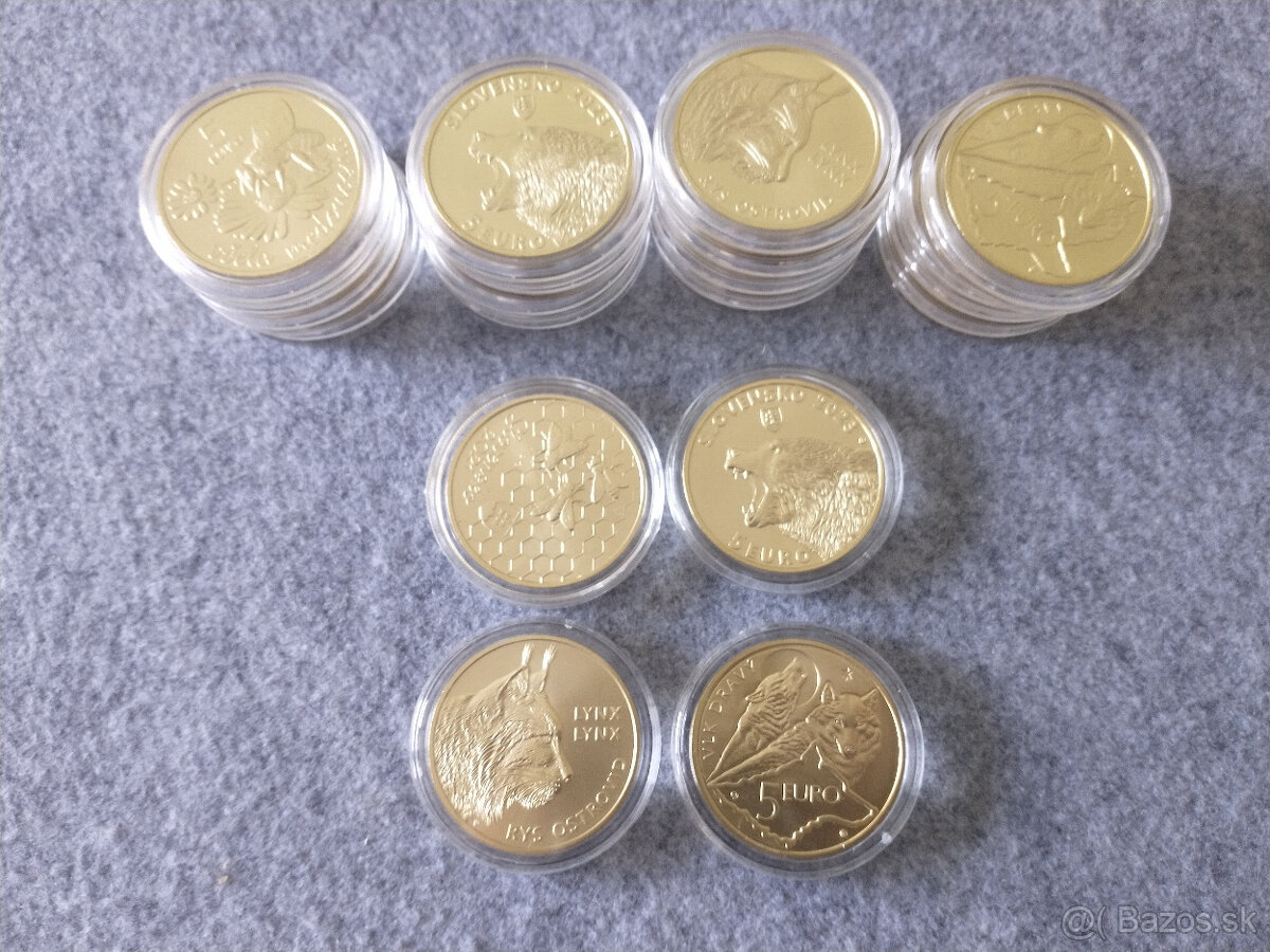 Pamatne mince 5 EURO Slovensko - Fauna a Flora