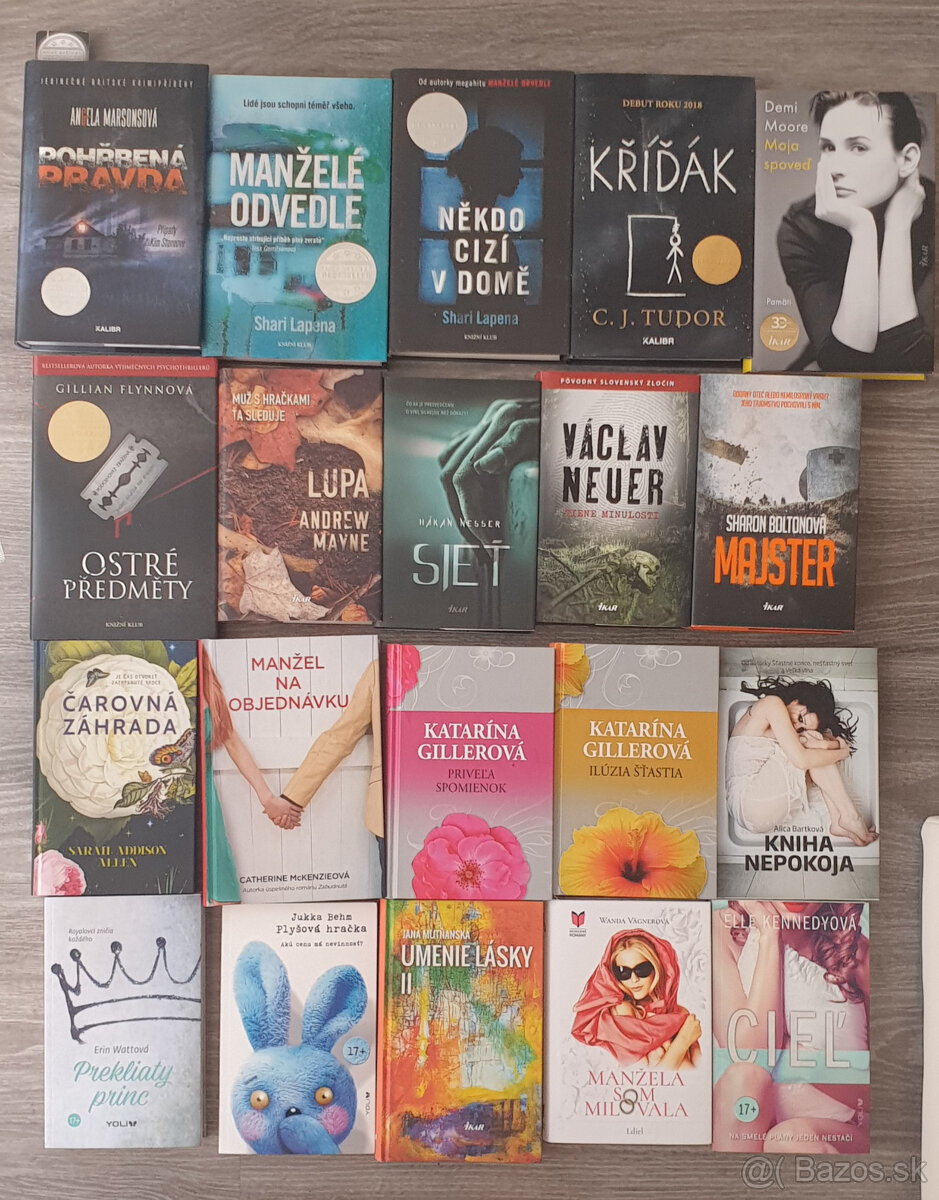 Krimi,Trilery, Romantické, v češtine a slovenčine