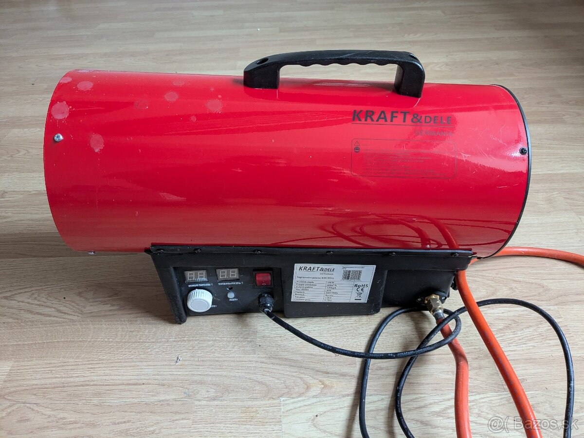 Plynový ohrievač kraft dele 15kw + plynova flasa