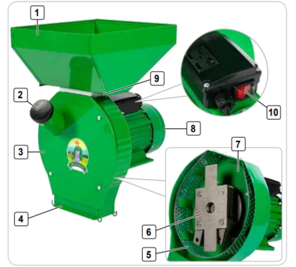 SROTOVNÍK OBILIA MICUL GF-0063-S001- G02, 3,9 KW, 2800 OT./M