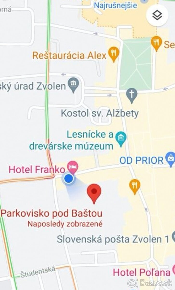NOVE PARKOVISKO V CENTRE ZVOLENA 1h-1,2e