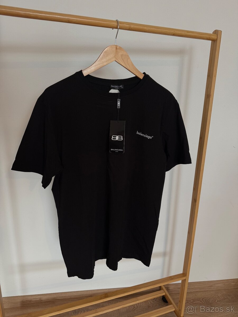 Panske cierne tricko Balenciaga XL