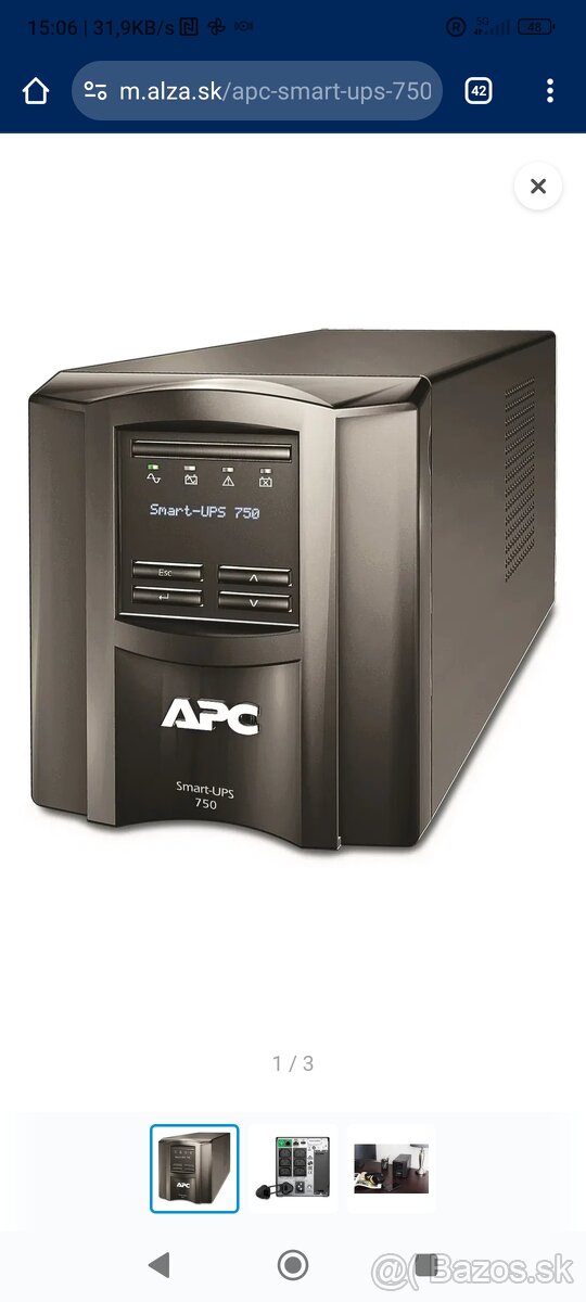 Záložný zdroj APC Smart-UPS 750 VA LCD 230 V so SmartConnect