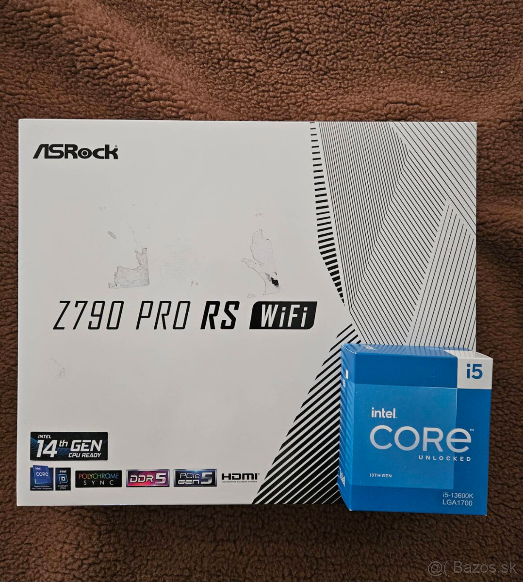 Predám kombo i5 13600K + Z790 Pro RS WiFi (v záruke)