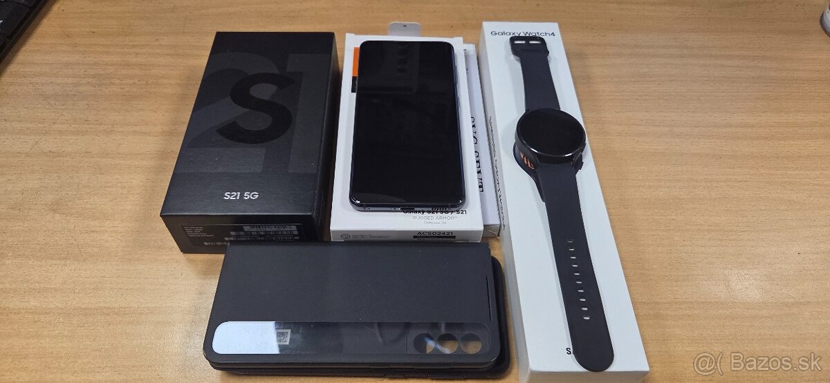 S21 5G + Watch 4 44mm + príslušenstvo