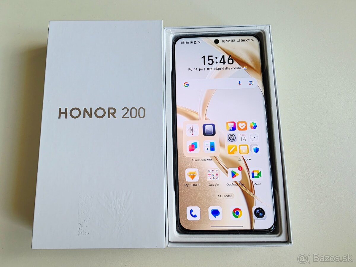 HONOR 200 8GB/256GB Black TOP STAV,ZÁRUKA