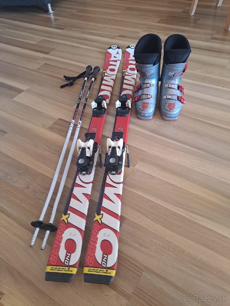 Lyže Atomic Race 140cm, lyžiarky Atomic IJ3 velk.37 (235mm)