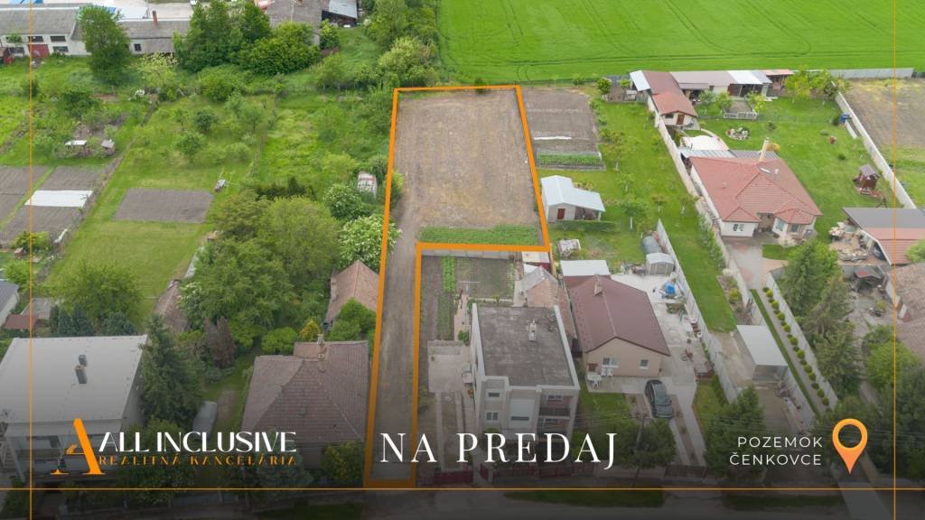 ALL INCLUSIVE | NA PREDAJ STAVEBNÝ POZEMOK (1182 M2), ČENKOV
