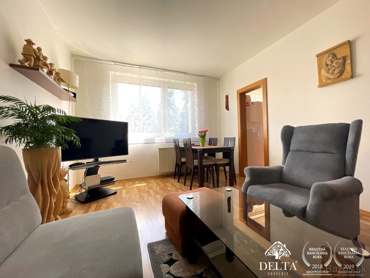 DELTA - NA PREDAJ 3-IZBOVÝ BYT s GARÁŽOU - vlastné kúrenie, 