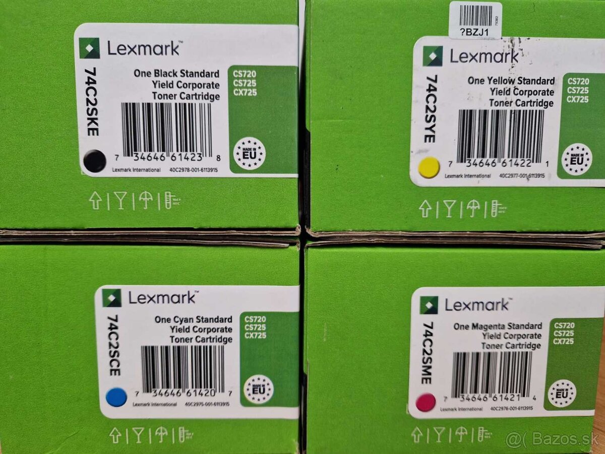 Predám tonery originál zabalené - Lexmark CS720/725, CX725
