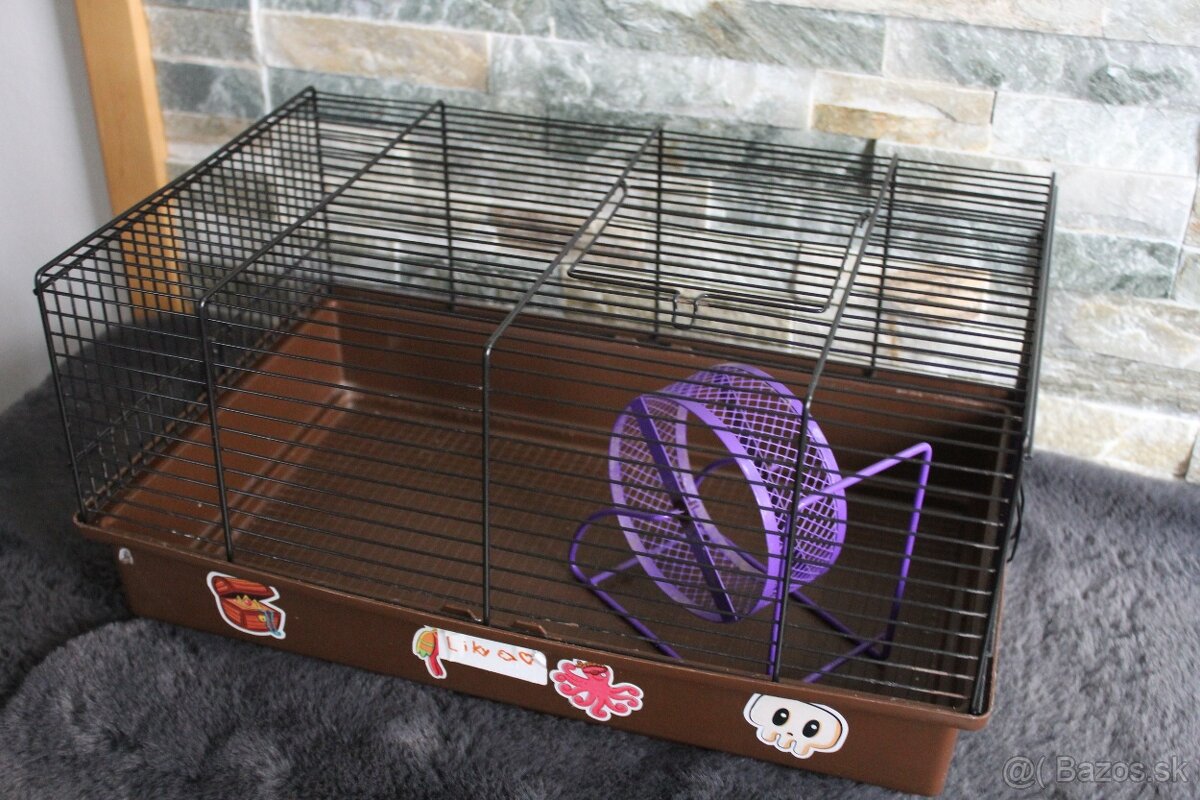 klietka pre škrečka s príslušenstvom