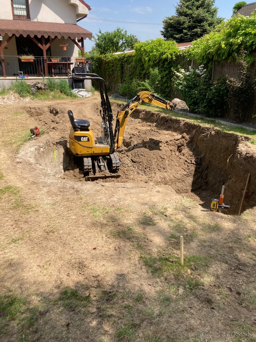 Zemne vykopove prace minibagrom