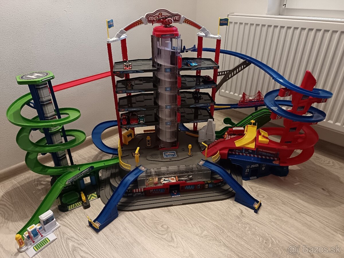 Autodraha - garáž Super City garage Majorette