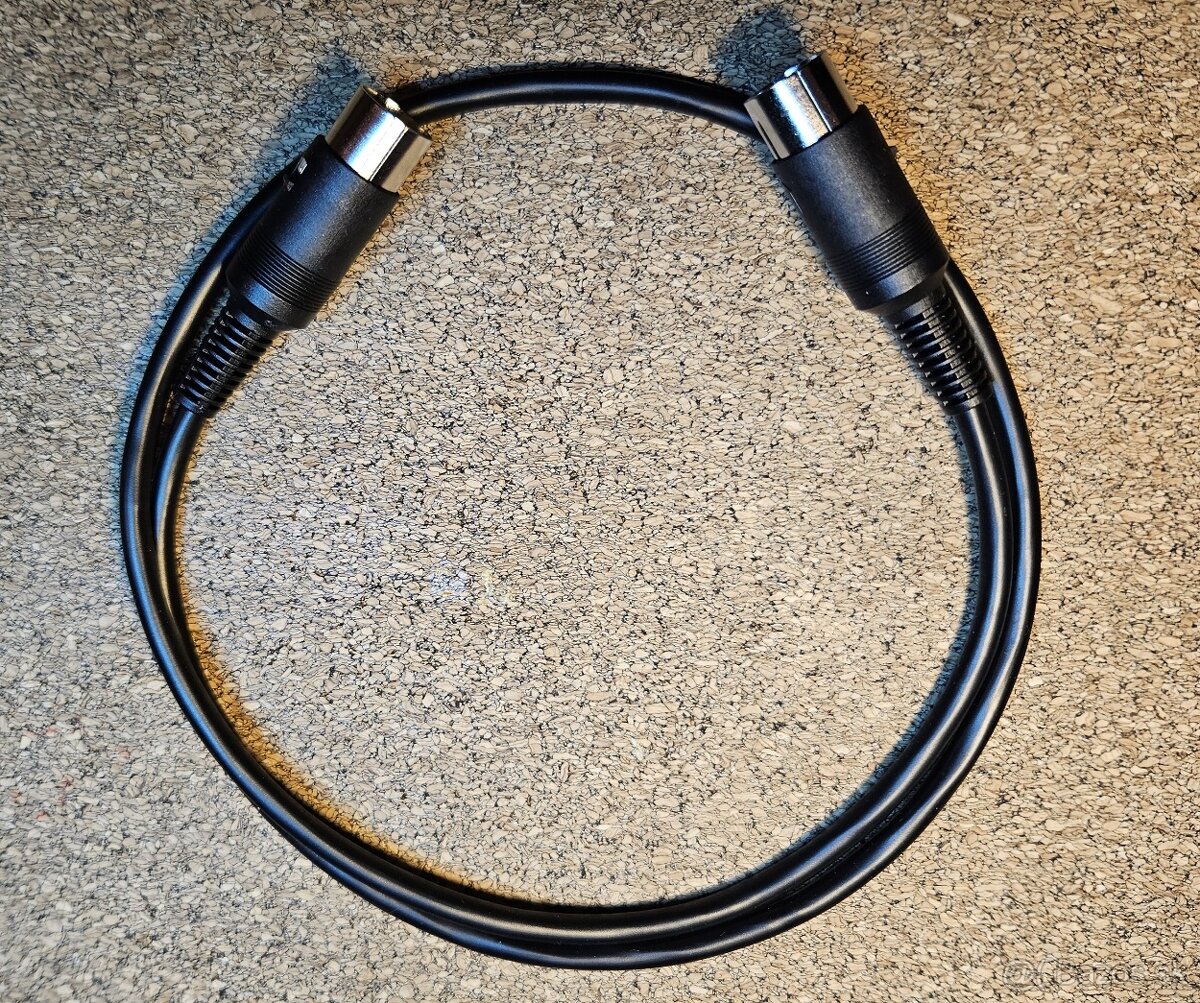 6-pinový DIN kábel 100cm MIDI, audio, Commodore 64, mikrofón