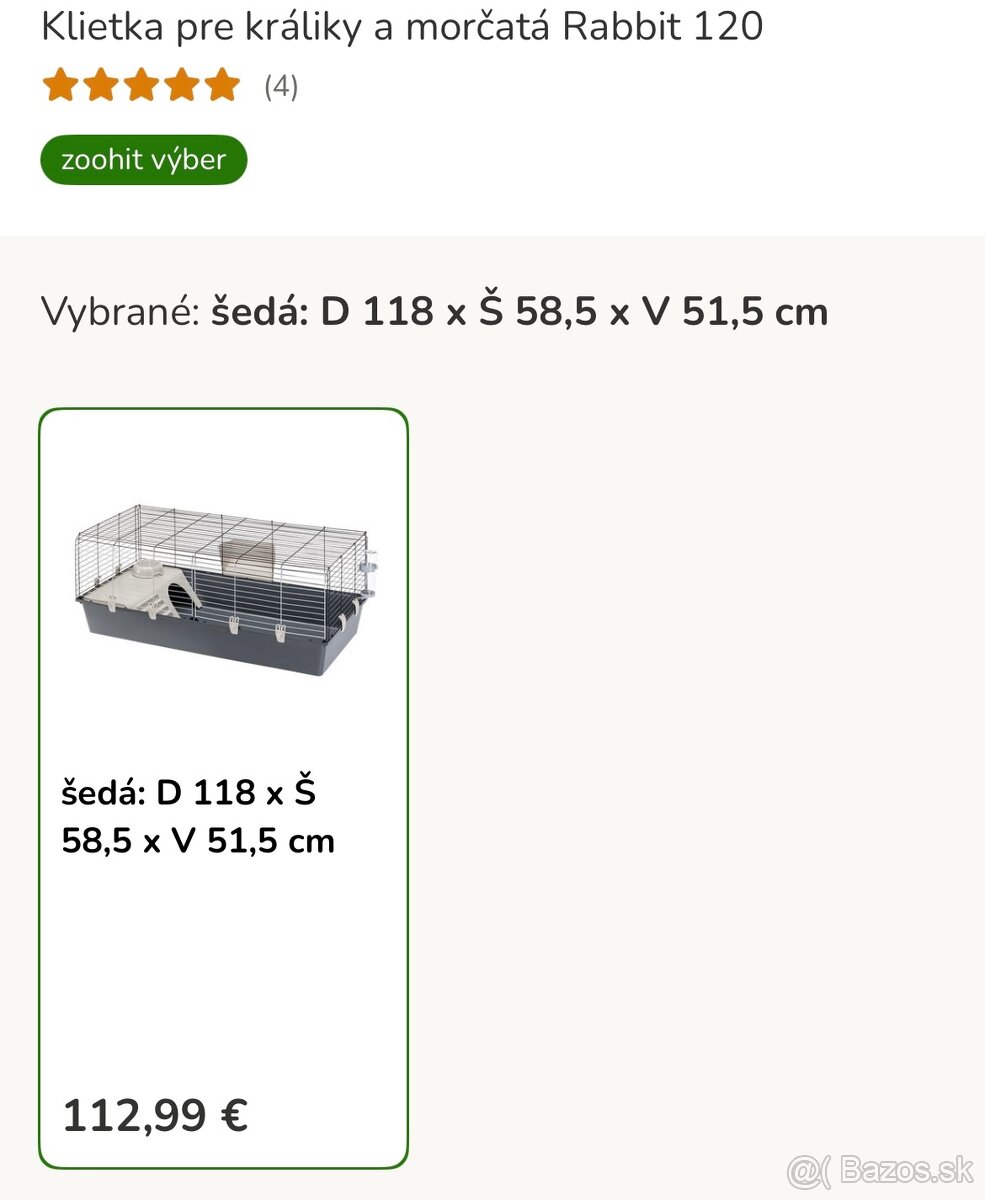 Klietka pre zajačika aj s príslušenstvom