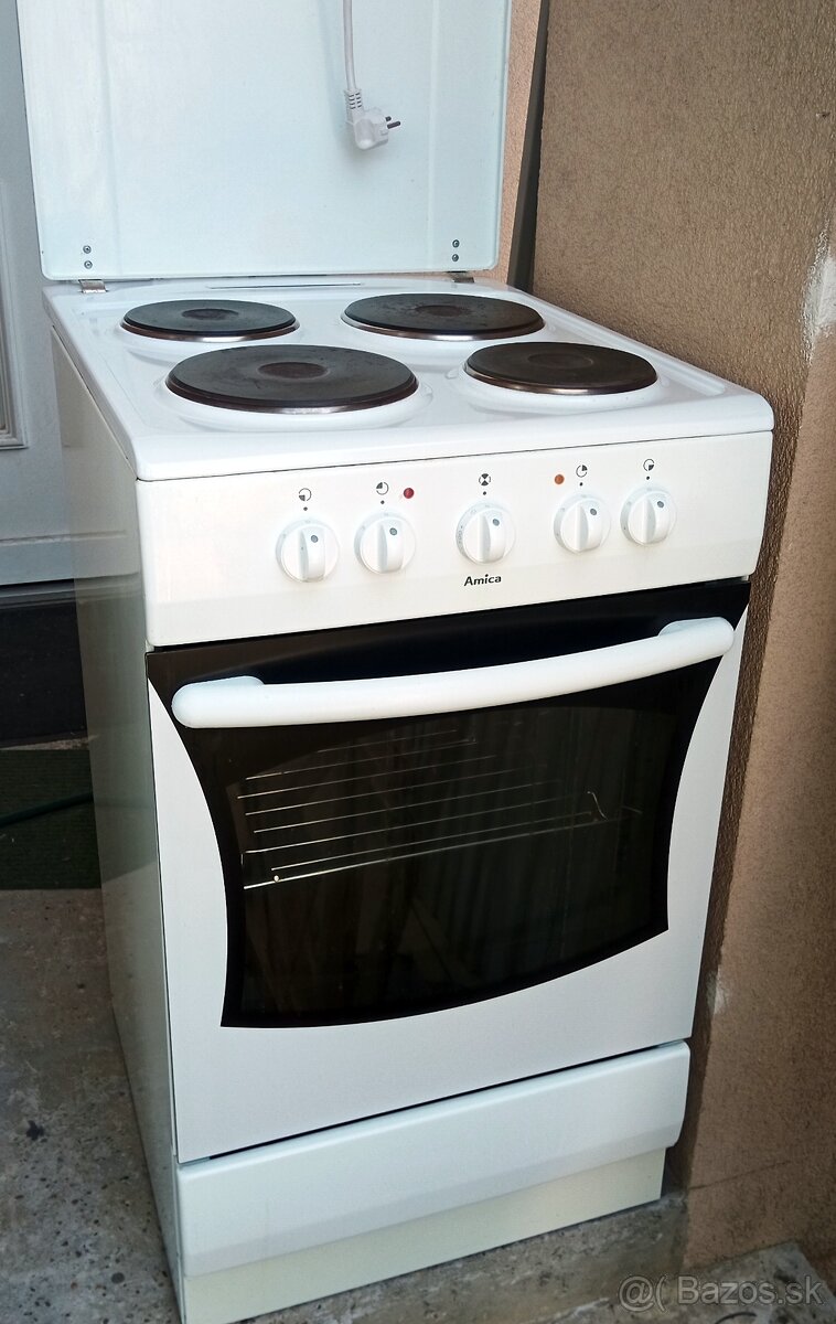 kompletny sporak Amica 51EE1.20W rura a platnicky