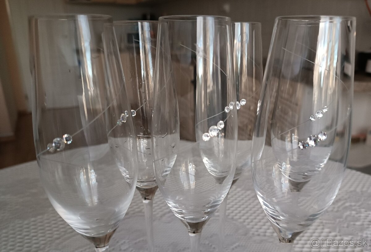 Vínové poháre Swarovski