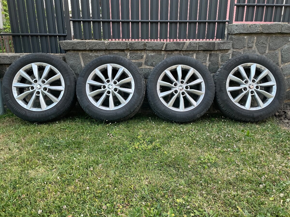 Elektróny, disky Škoda Minoris 205/55 R16 letné Continental