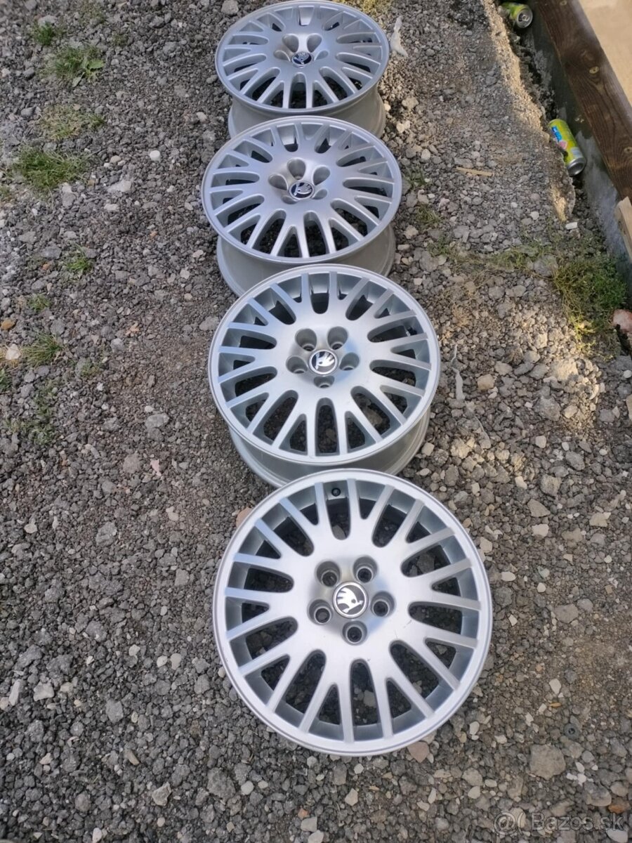 4ks alu disky orig. Škoda 5x100 r16