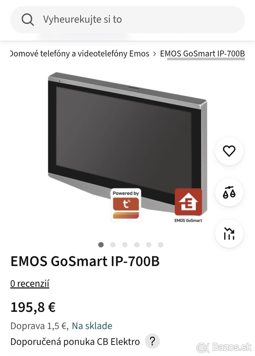 Monitor k videovrátniku Emos IP-700B