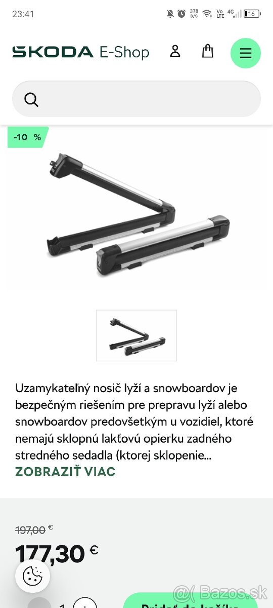 Držiak na snowboard a lyže originál Mitsubishi
