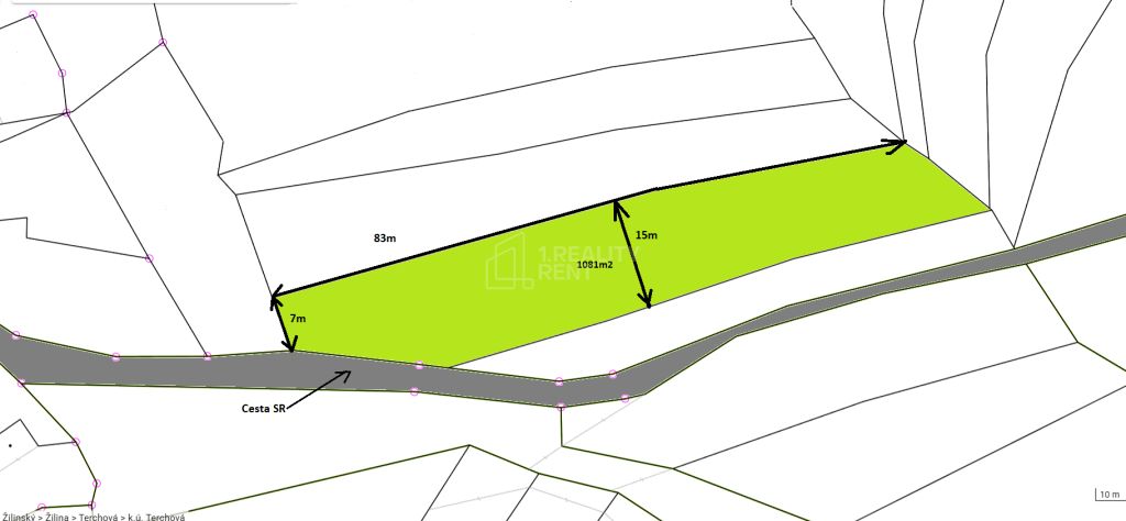 Predaj: Krásny slnečný rekreačný pozemok 1081m2 v Terchovej