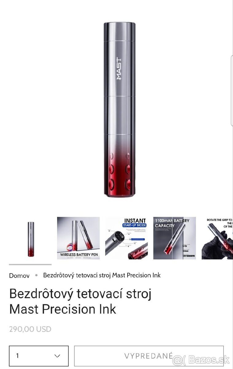 Strojček na tetovanie a PMU novy+ príslušenstvo