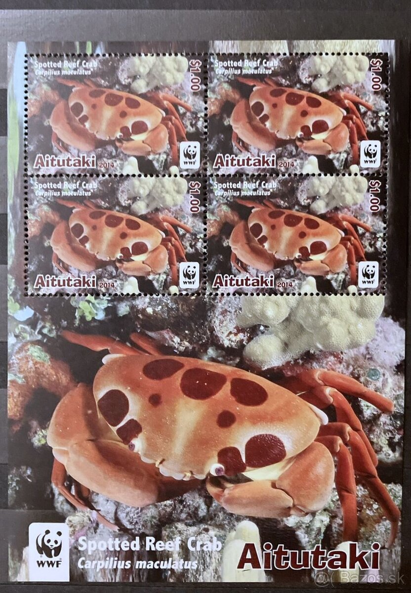 poštové známky - Aitutaki kraby