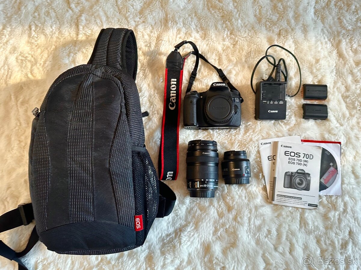 Canon EOS 70D komplet príslušenstvo - ako nový