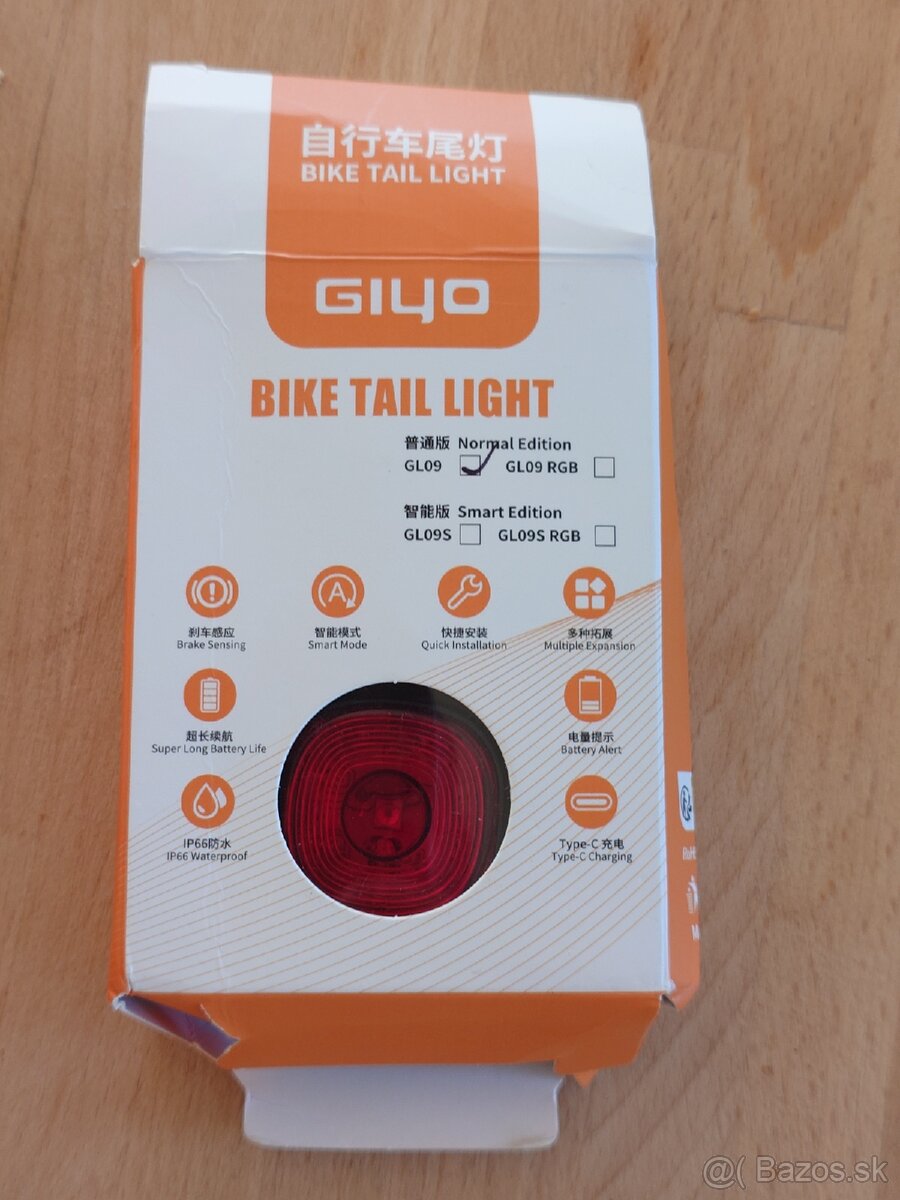 Gyio nove zadne svelo na bicykel