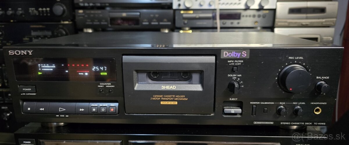 SONY TC-K515S 3-hlavový kazetový deck