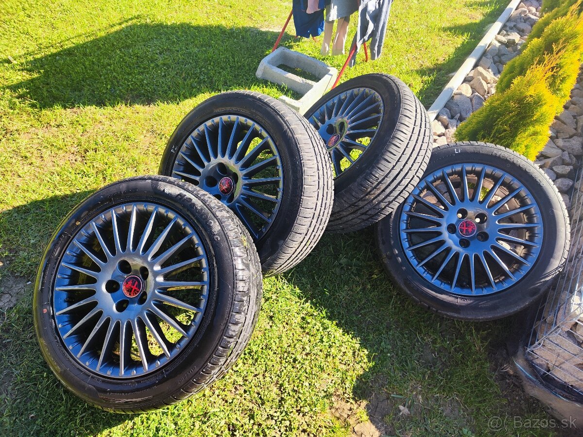 Hliníkové disky Alfa Romeo R17 + letné gumy