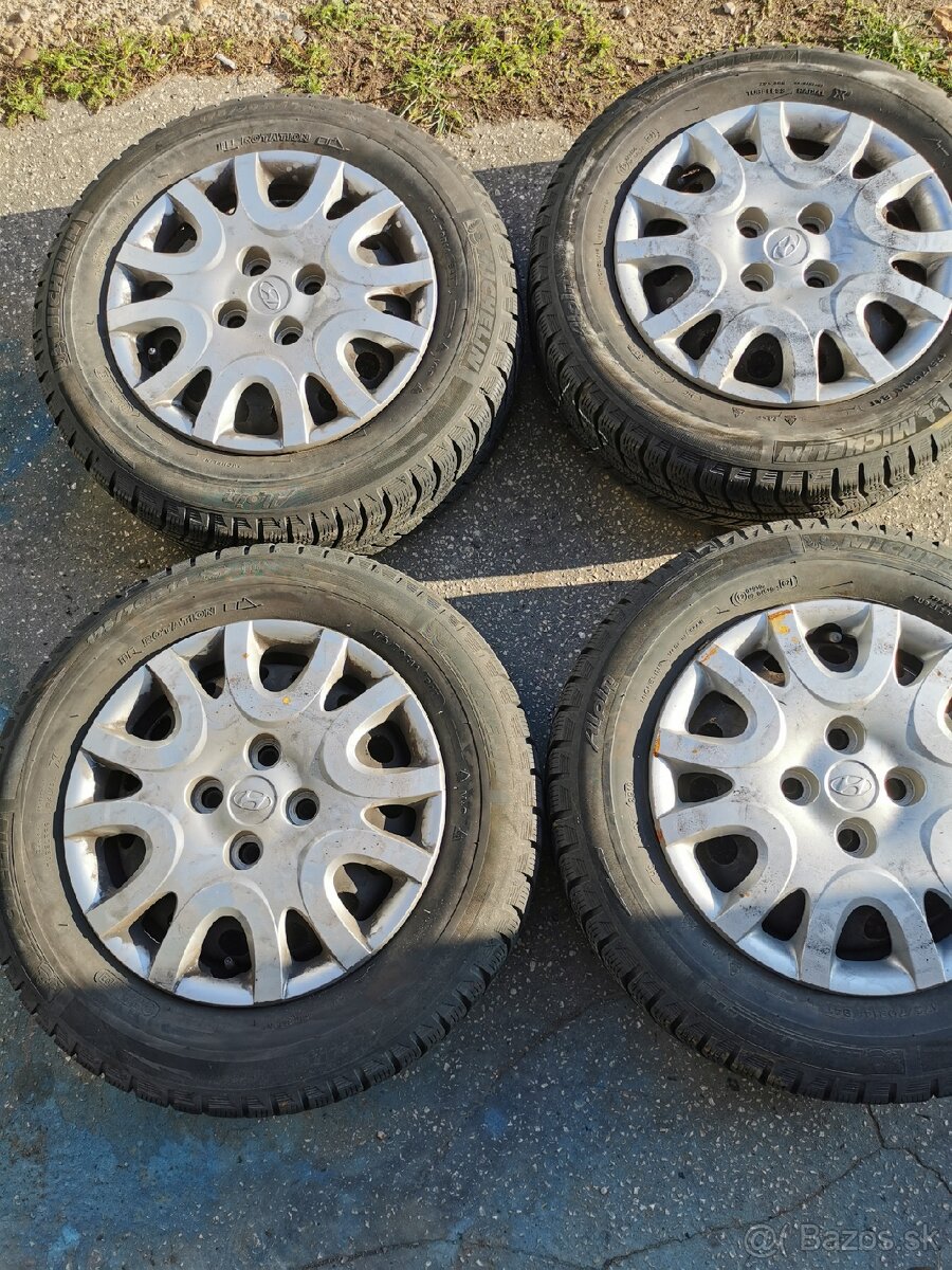 Plechové disky 4x100 + zimné pneumatiky