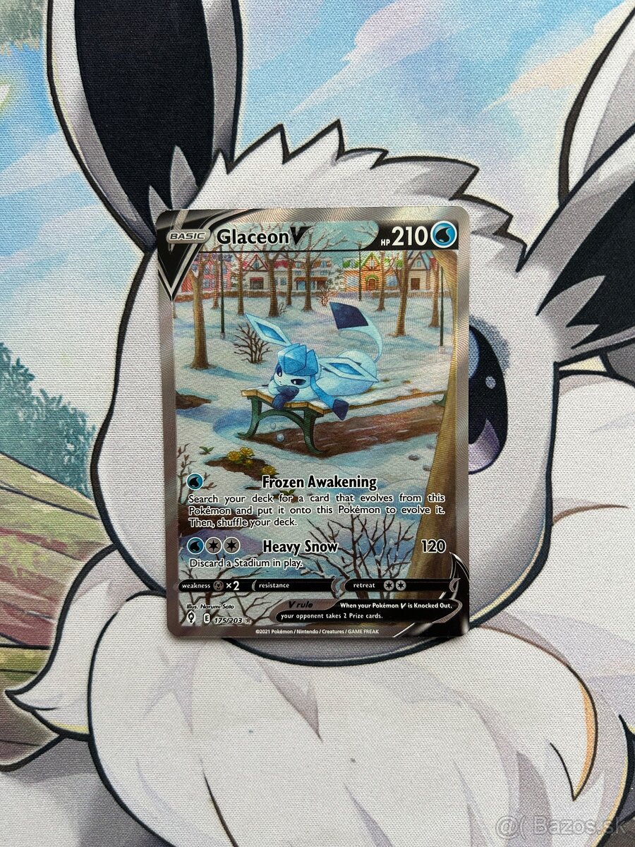 Glaceon V, vzacna Pokemon karta